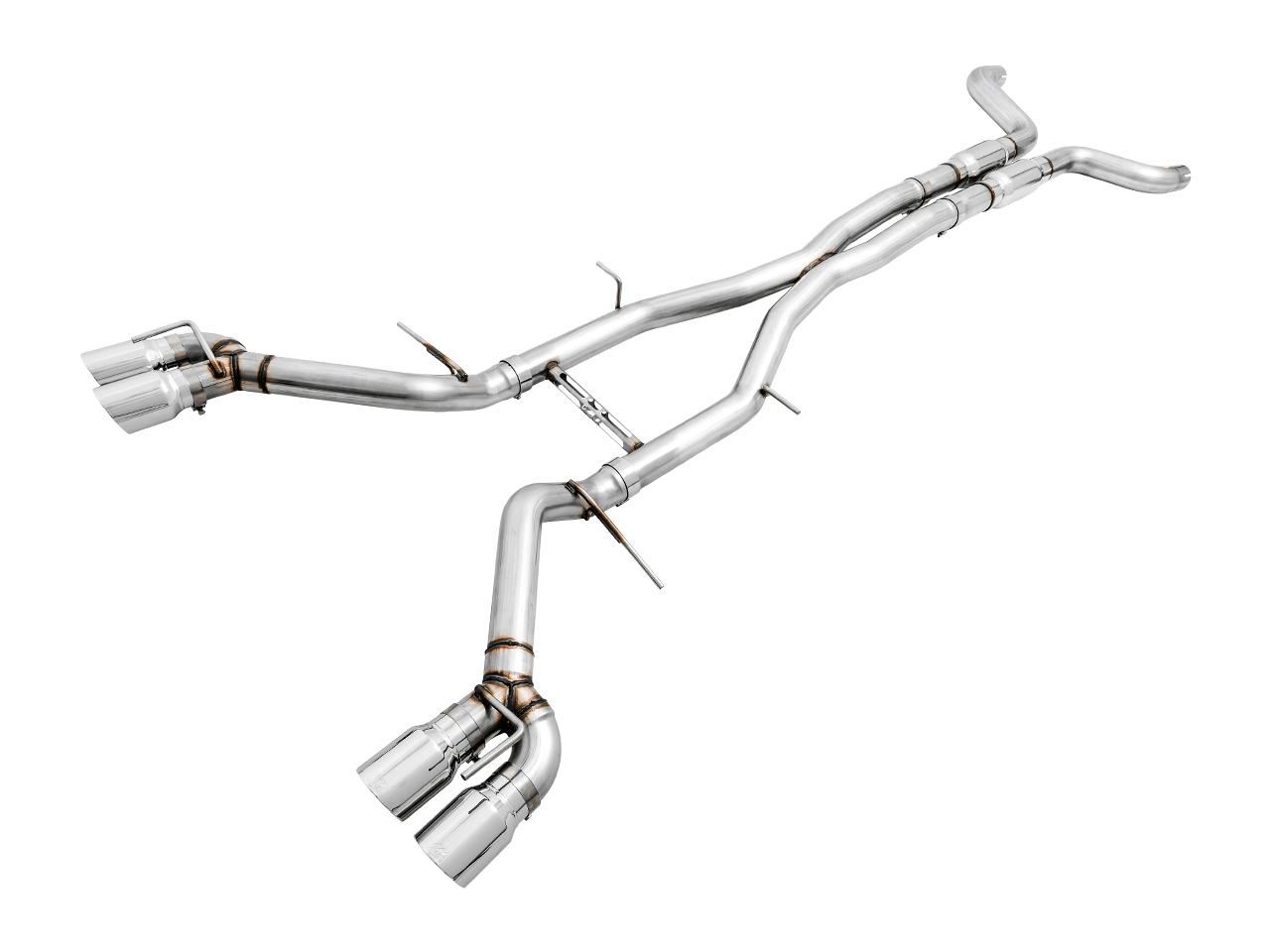 AWE Track Edition Cat-back Exhaust for Gen6 Camaro SS - ZL1 - Resonated - Chrome Silver Tips (Quad Outlet) - Apollo Off-Road