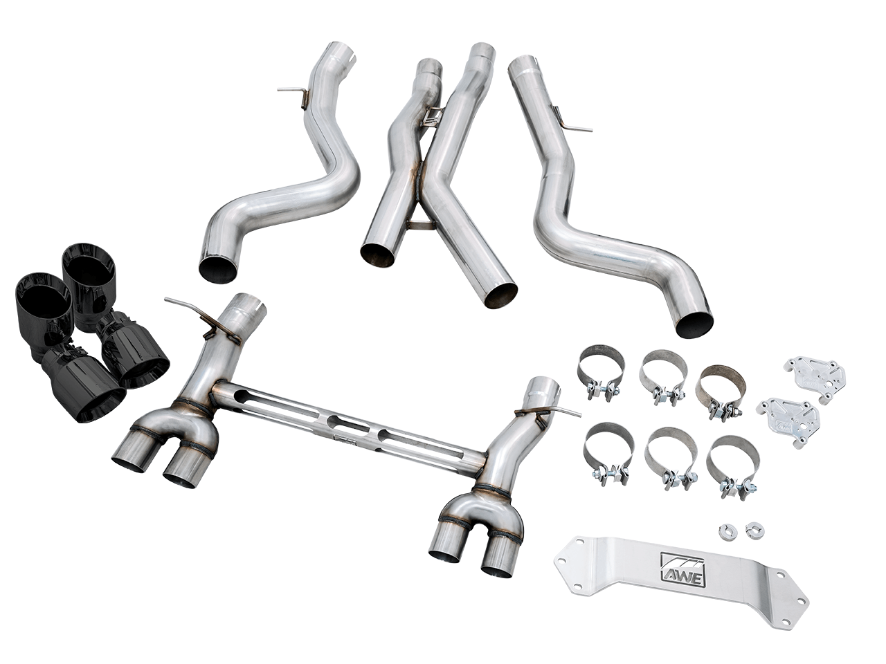 AWE Track Edition Catback Exhaust for BMW F8X M3-M4 - Diamond Black - Apollo Off-Road