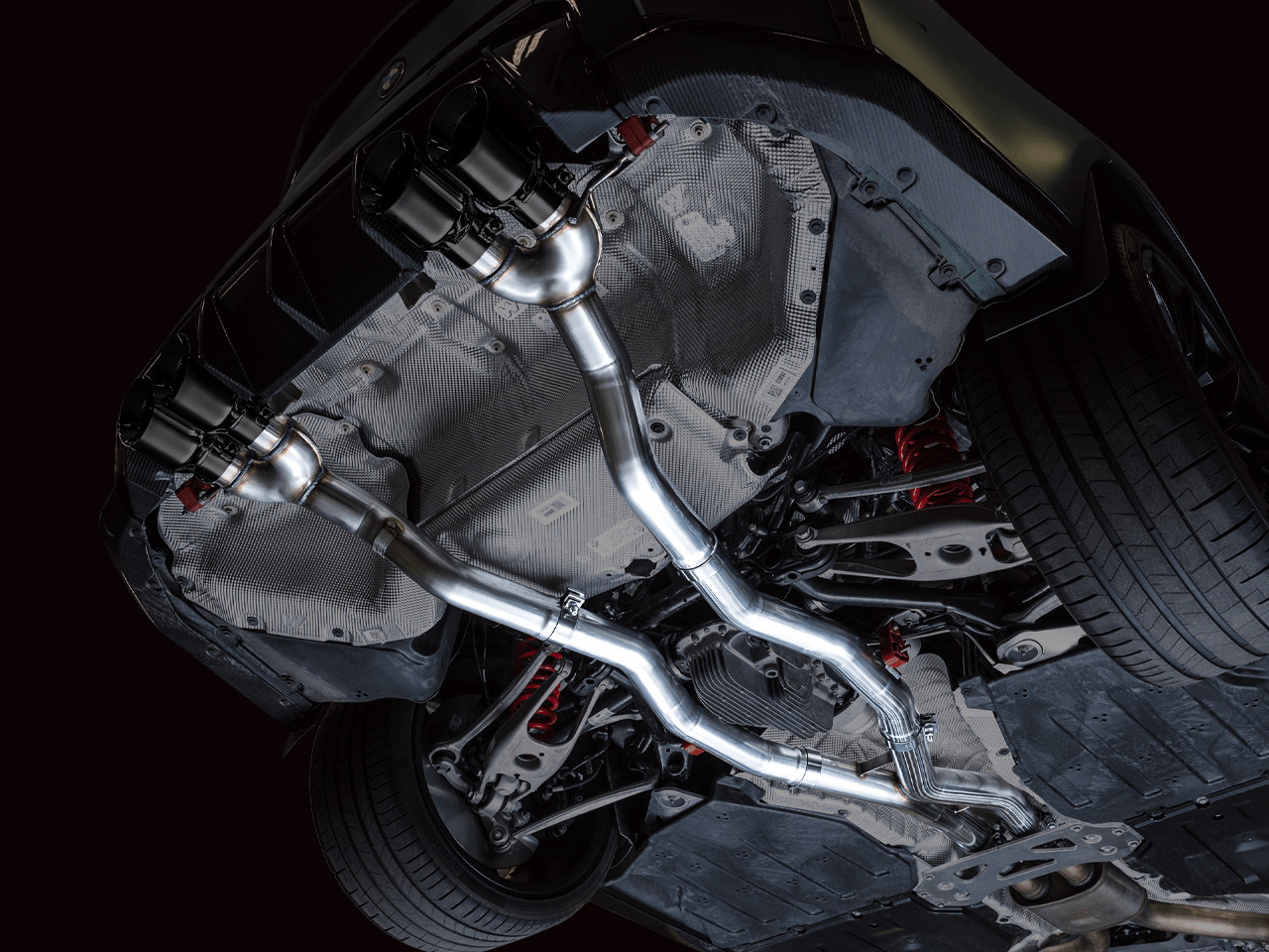 AWE Track Edition Catback Exhaust for BMW G8X M3-M4 - Diamond Black Tips - Apollo Off-Road