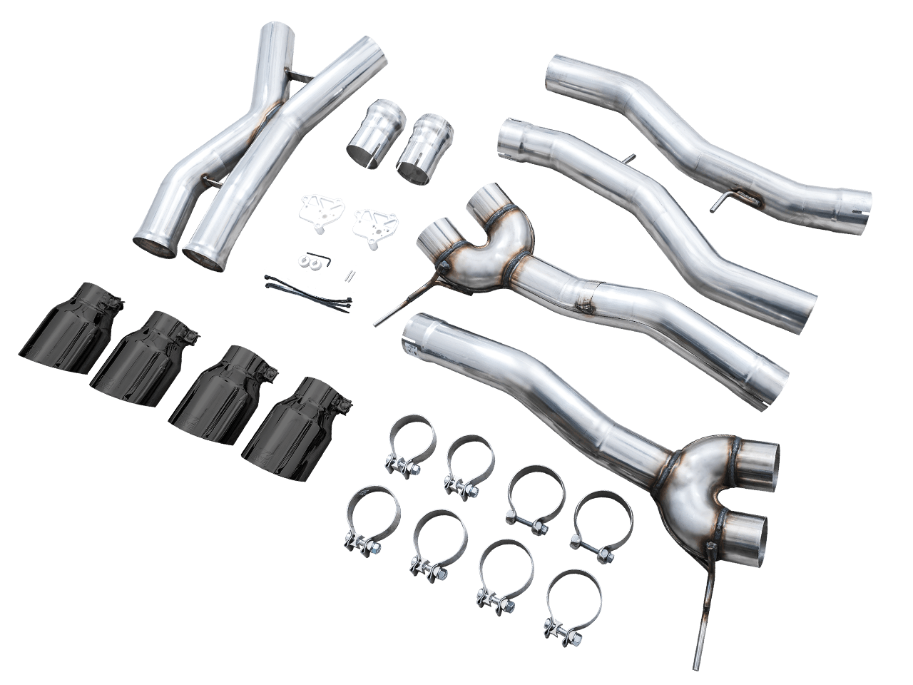AWE Track Edition Catback Exhaust for BMW G8X M3-M4 - Diamond Black Tips - Apollo Off-Road