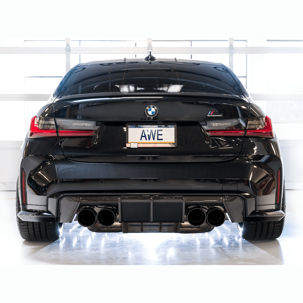 AWE Track Edition Catback Exhaust for BMW G8X M3-M4 - Diamond Black Tips - Apollo Off-Road