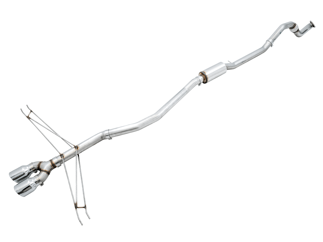 AWE Track Edition Exhaust for 10th Gen Civic Si Coupe - Sedan (includes Front Pipe) - Dual Chrome Silver Tips - Apollo Off-Road