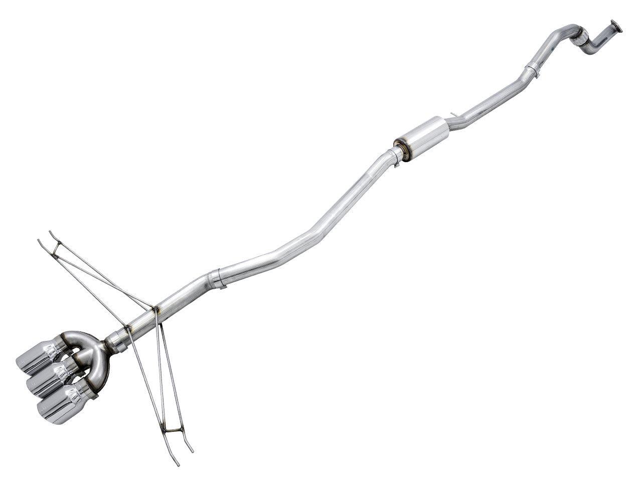 AWE Track Edition Exhaust for 10th Gen Civic Si Coupe - Sedan (includes Front Pipe) - Triple Chrome Silver Tips - Apollo Off-Road