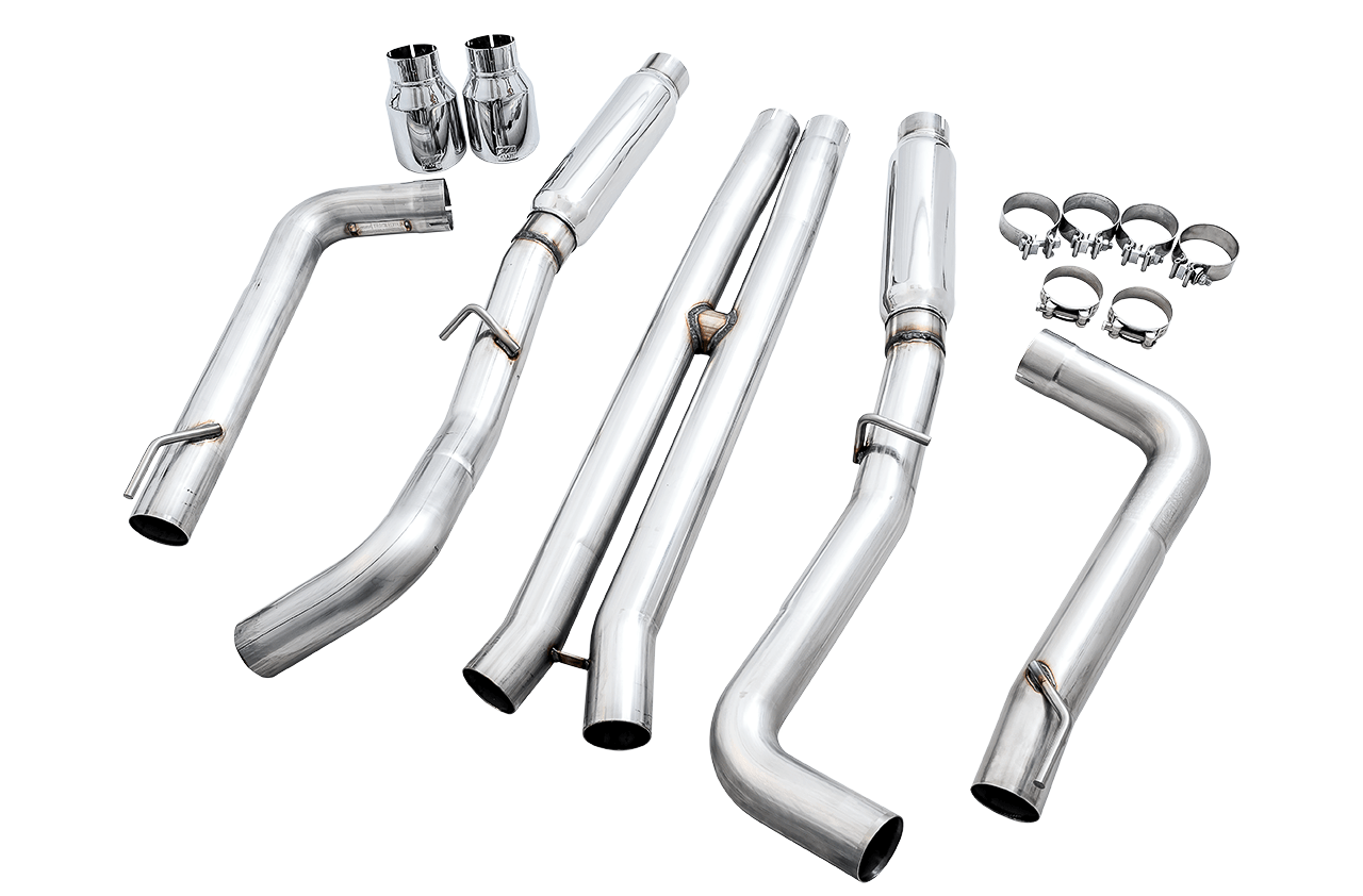 AWE Track Edition Exhaust for 15+ Charger 6.4 - 6.2 SC - Chrome Silver Tips - Apollo Off-Road