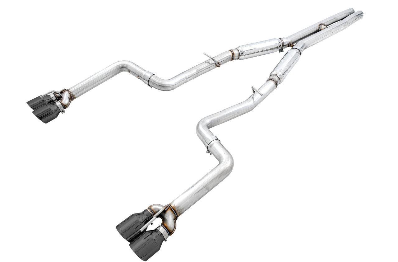 AWE Track Edition Exhaust for 17+ Challenger 5.7 - Diamond Black Quad Tips - Apollo Off-Road