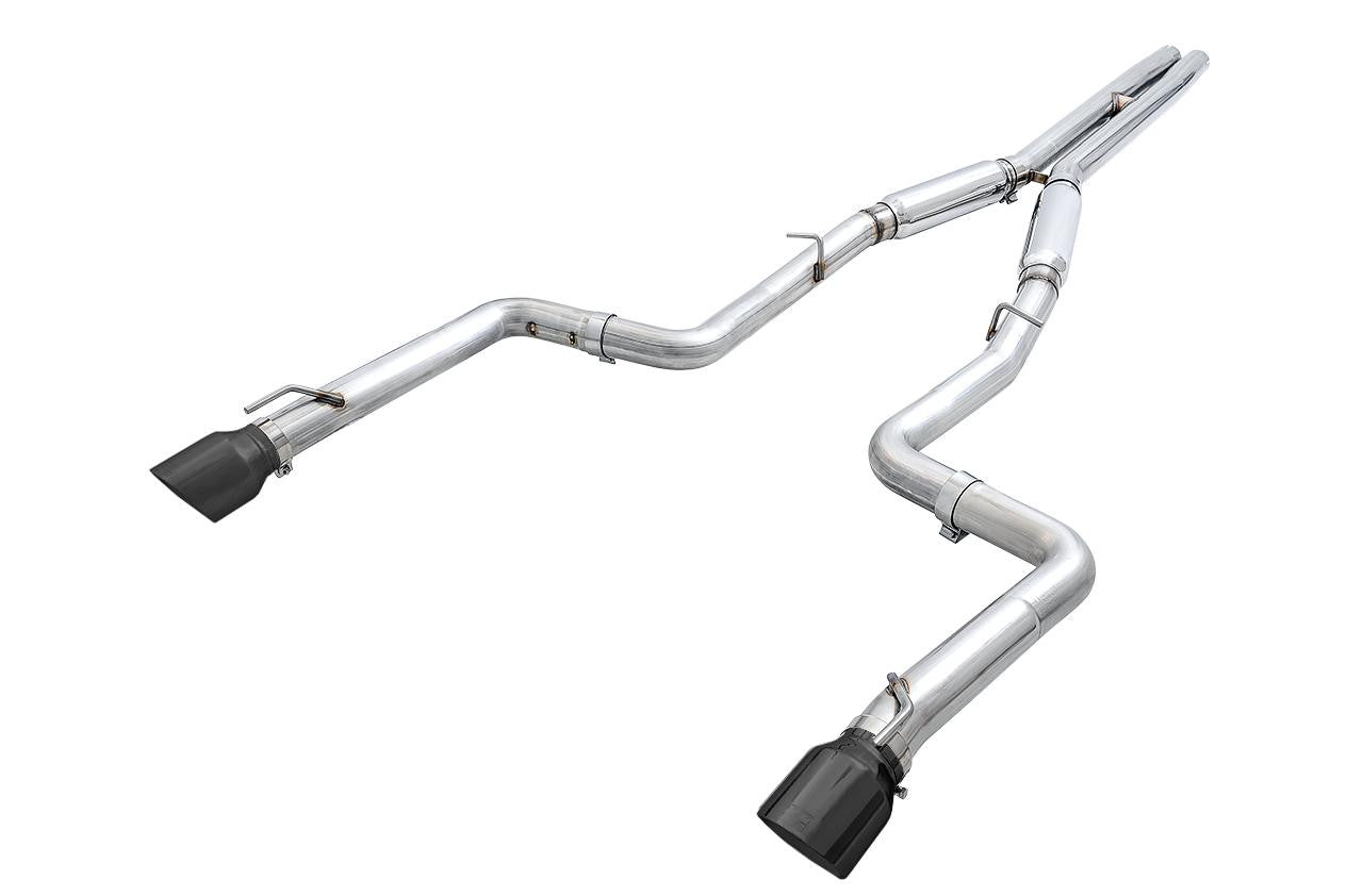AWE Track Edition Exhaust for 17+ Charger 5.7 - Diamond Black Tips - Apollo Off-Road