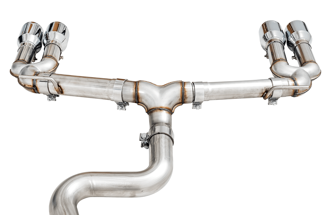 AWE Track Edition Exhaust for Audi 8V S3 - Chrome Silver Tips, 102mm - Apollo Off-Road