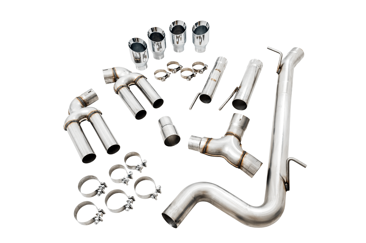 AWE Track Edition Exhaust for Audi 8V S3 - Chrome Silver Tips, 102mm - Apollo Off-Road