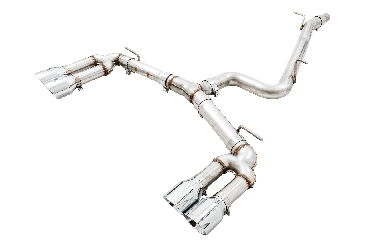 AWE Track Edition Exhaust for Audi 8V S3 - Chrome Silver Tips, 102mm - Apollo Off-Road