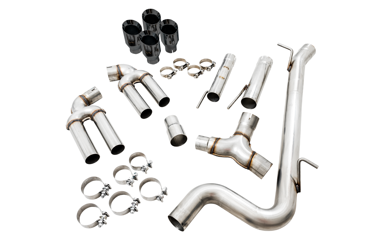 AWE Track Edition Exhaust for Audi 8V S3 - Diamond Black Tips, 102mm - Apollo Off-Road