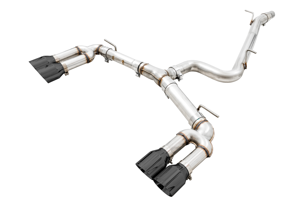 AWE Track Edition Exhaust for Audi 8V S3 - Diamond Black Tips, 102mm - Apollo Off-Road