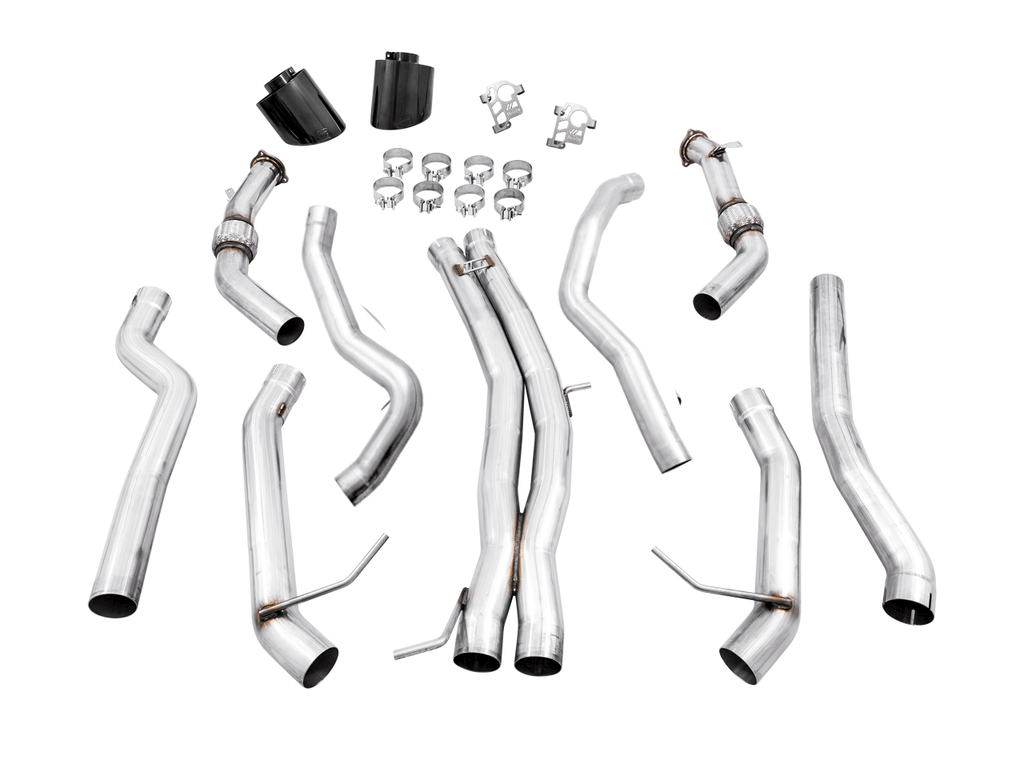 AWE Track Edition Exhaust for Audi B9.5 RS 5 Sportback - Non-Resonated - Diamond Black RS-style Tips - Apollo Off-Road