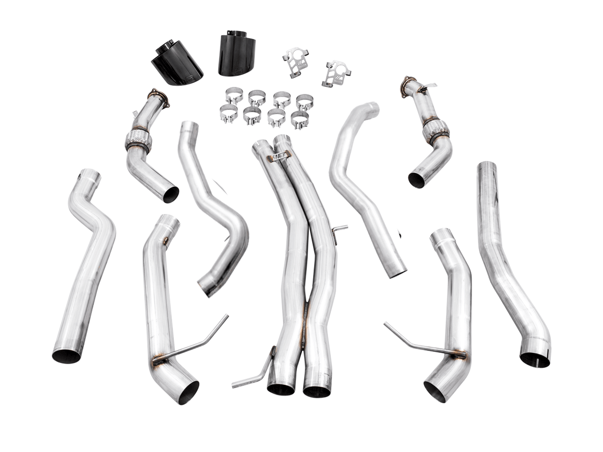 AWE Track Edition Exhaust for Audi B9.5 RS 5 Sportback - Non-Resonated - Diamond Black RS-style Tips - Apollo Off-Road