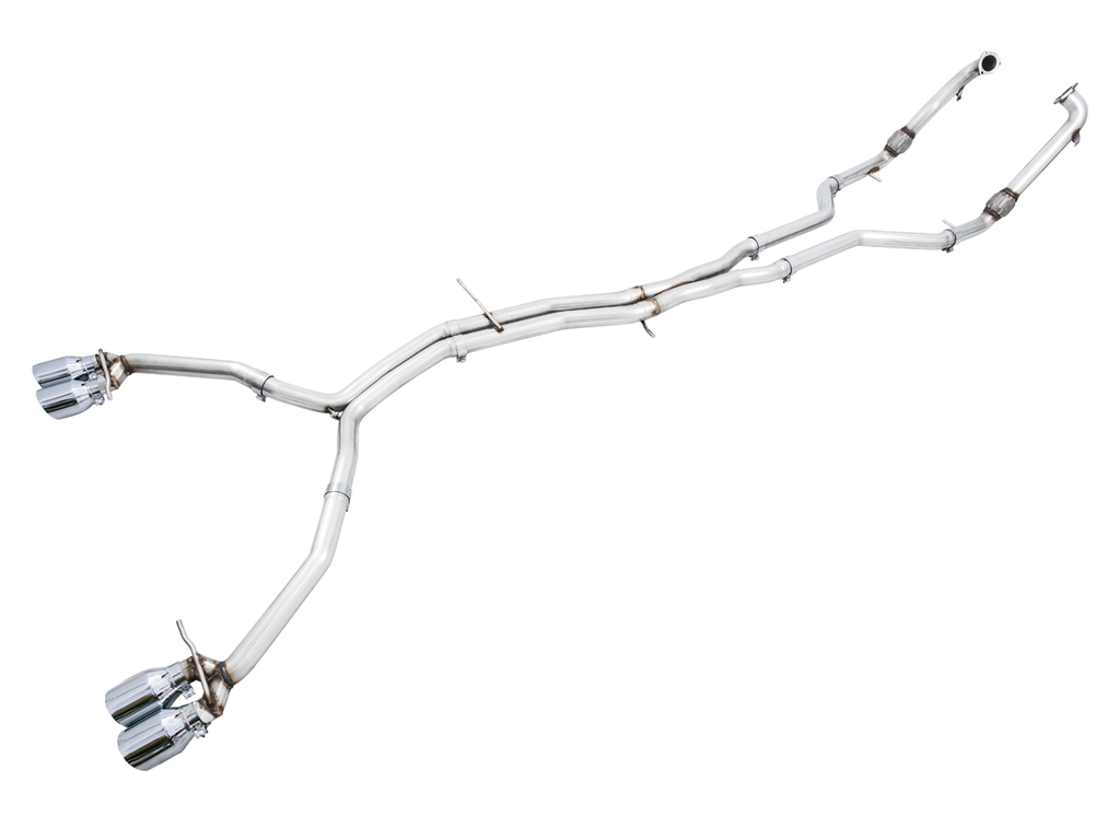 AWE Track Edition Exhaust for Audi B9 S5 Sportback - Non-Resonated - Chrome Silver 102mm Tips - Apollo Off-Road
