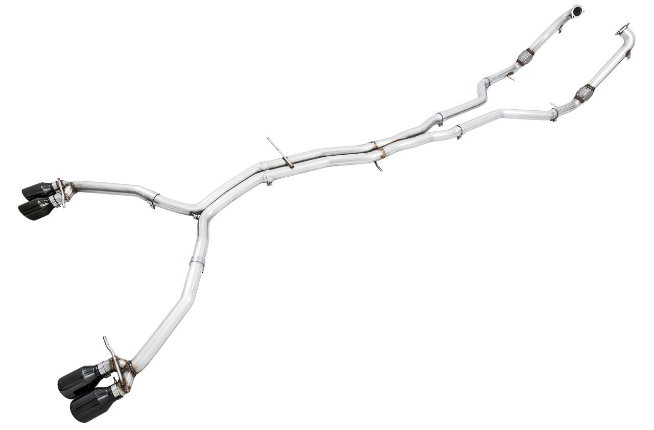 AWE Track Edition Exhaust for Audi B9 S5 Sportback - Non-Resonated - Diamond Black 102mm Tips - Apollo Off-Road