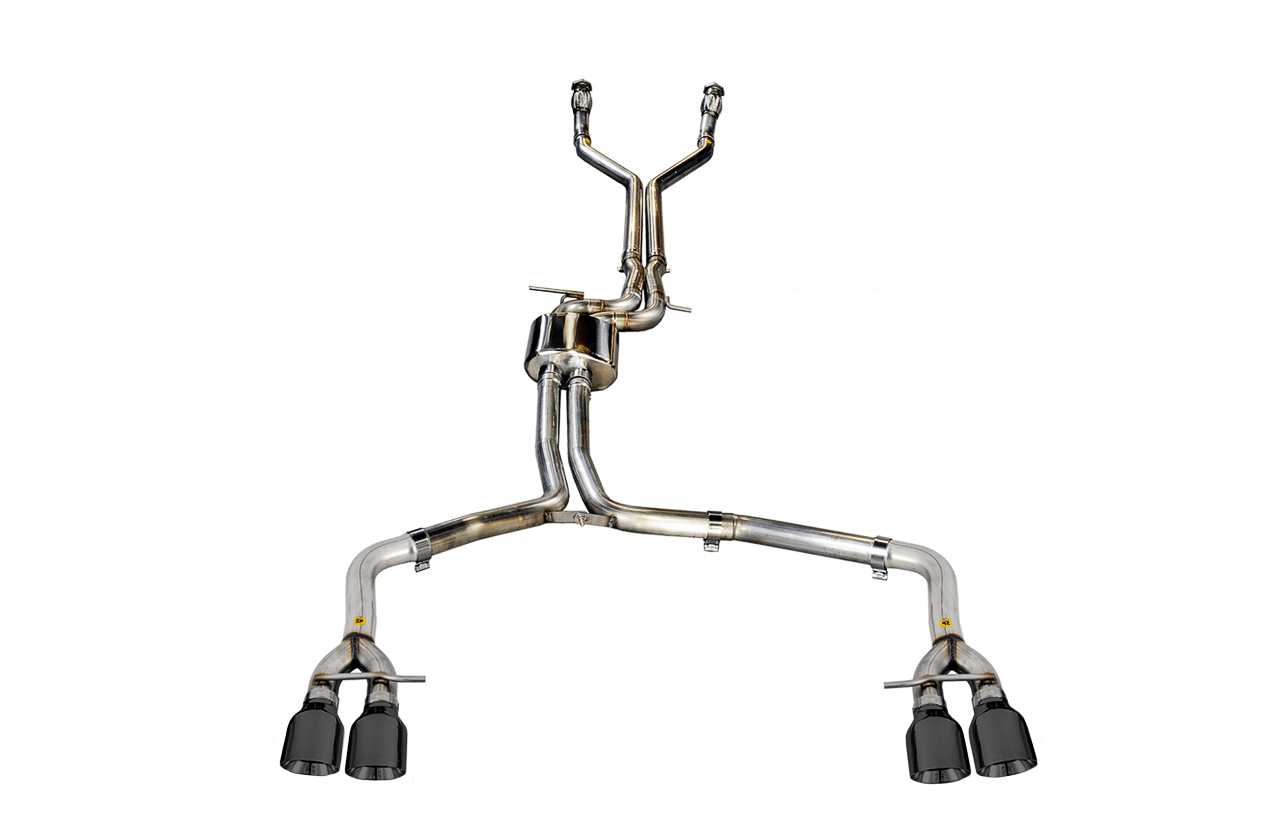 AWE Track Edition Exhaust for Audi C7 S6 4.0T - Diamond Black Tips - Apollo Off-Road