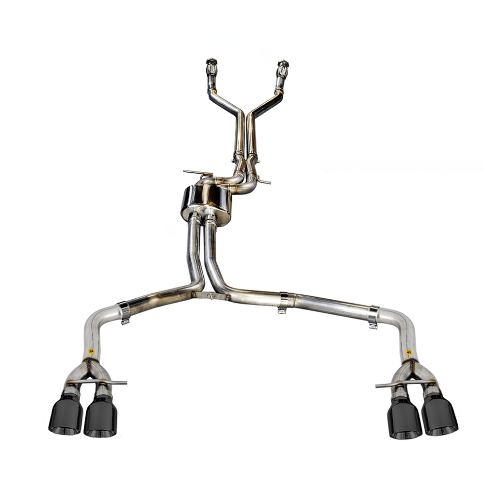 AWE Track Edition Exhaust for Audi C7 S7 4.0T - Diamond Black Tips - Apollo Off-Road