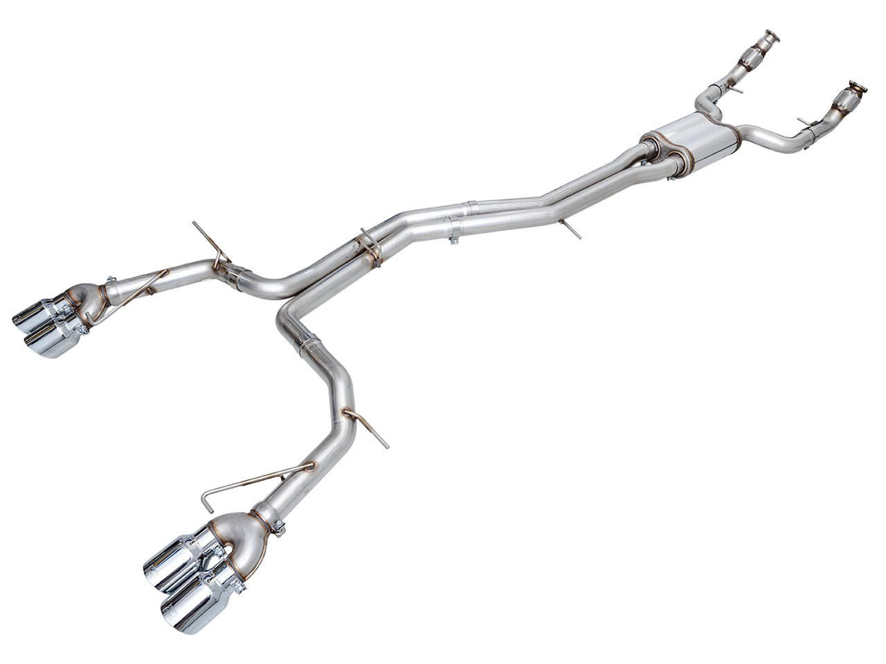 AWE Track Edition Exhaust for Audi C8 S6-S7 - Chrome Silver Tips - Apollo Off-Road