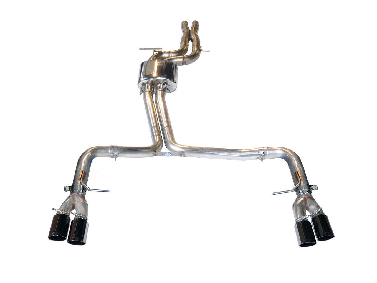 AWE Track Edition Exhaust for Audi S5 3.0T - Diamond Black Tips (90mm) - Apollo Off-Road