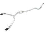 AWE Track Edition Exhaust for B9 A5, Dual Outlet - Diamond Black Tips (Includes DP) - Apollo Off-Road