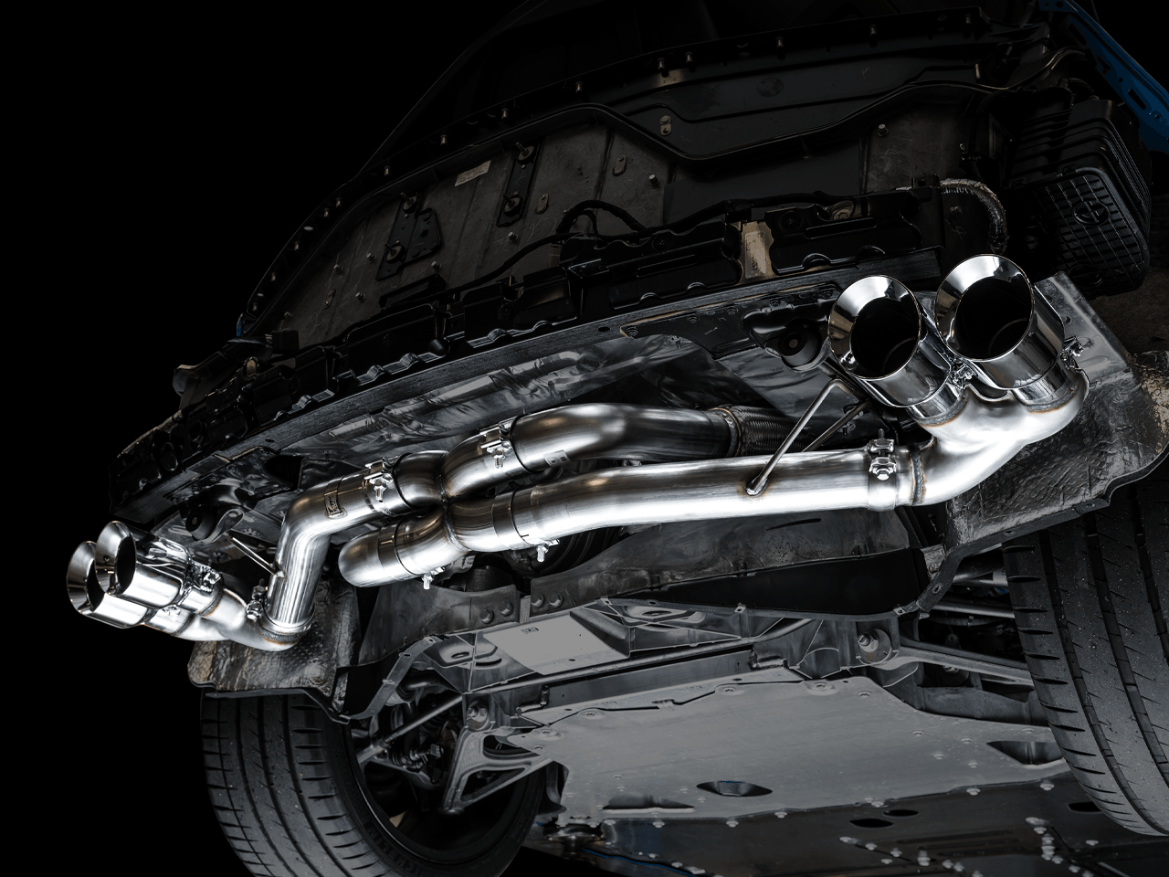 AWE Track Edition Exhaust for C8 Corvette - Chrome Silver Tips - Apollo Off-Road