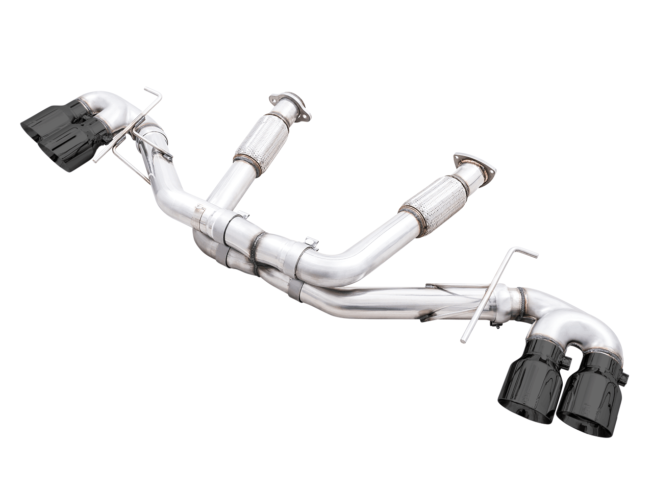 AWE Track Edition Exhaust for C8 Corvette - Diamond Black Tips - Apollo Off-Road