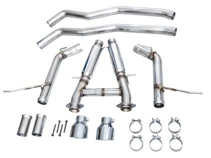 AWE Track Edition Exhaust for Dodge Durango 6.4 - 6.2 SC - Chrome Silver Tips - Apollo Off-Road