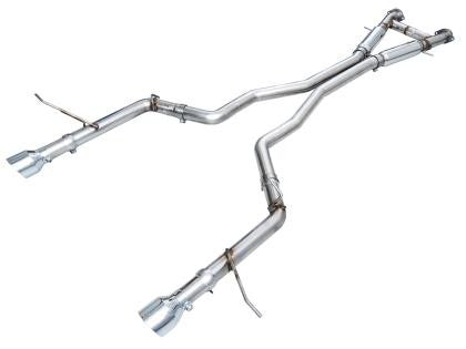 AWE Track Edition Exhaust for Dodge Durango 6.4 - 6.2 SC - Chrome Silver Tips - Apollo Off-Road
