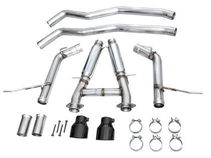 AWE Track Edition Exhaust for Dodge Durango 6.4 - 6.2 SC - Diamond Black Tips - Apollo Off-Road