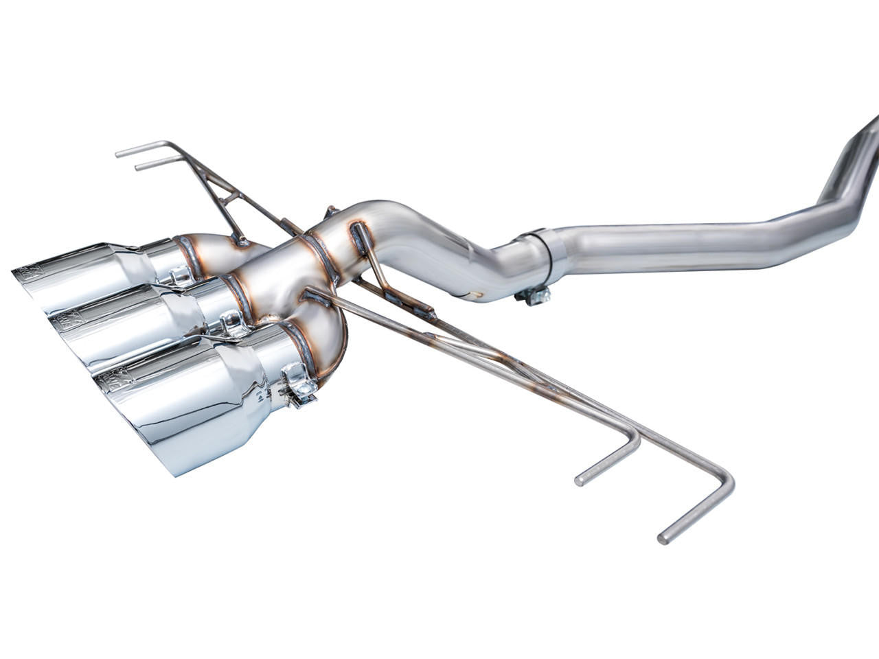 AWE Track Edition Exhaust for FL5 Civic Type R - Triple Chrome Silver Tips - Apollo Off-Road