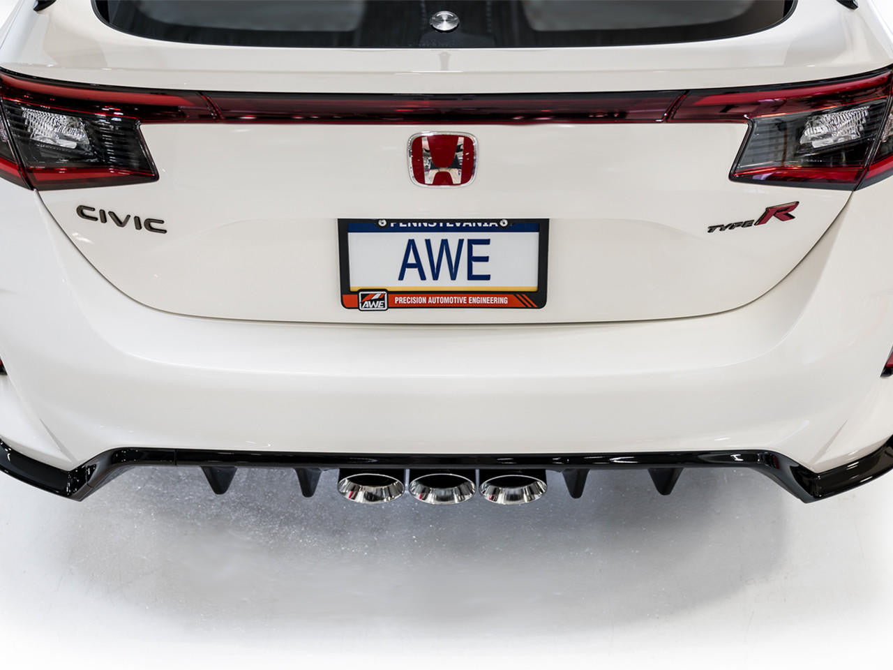 AWE Track Edition Exhaust for FL5 Civic Type R - Triple Chrome Silver Tips - Apollo Off-Road