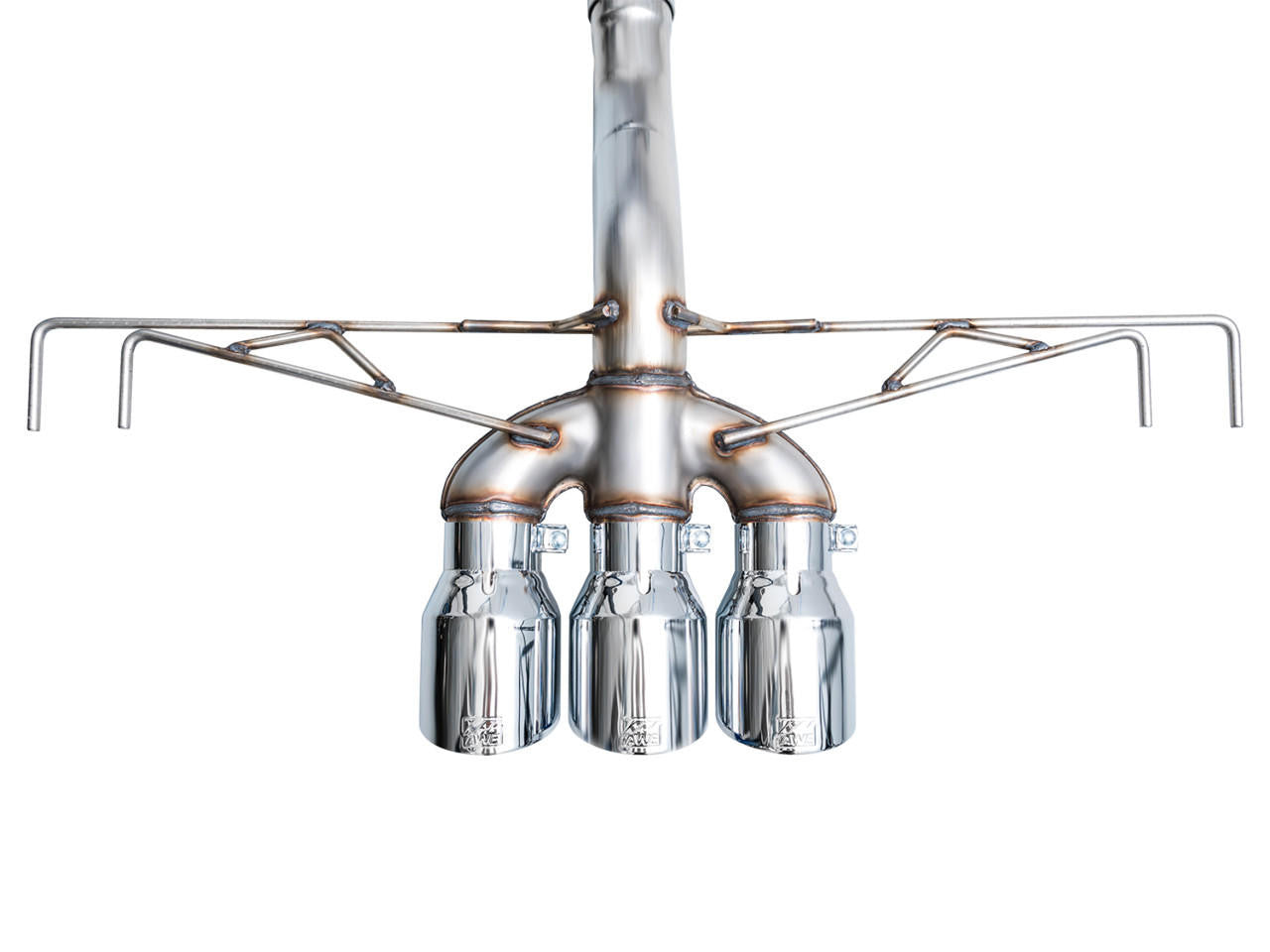 AWE Track Edition Exhaust for FL5 Civic Type R - Triple Chrome Silver Tips - Apollo Off-Road
