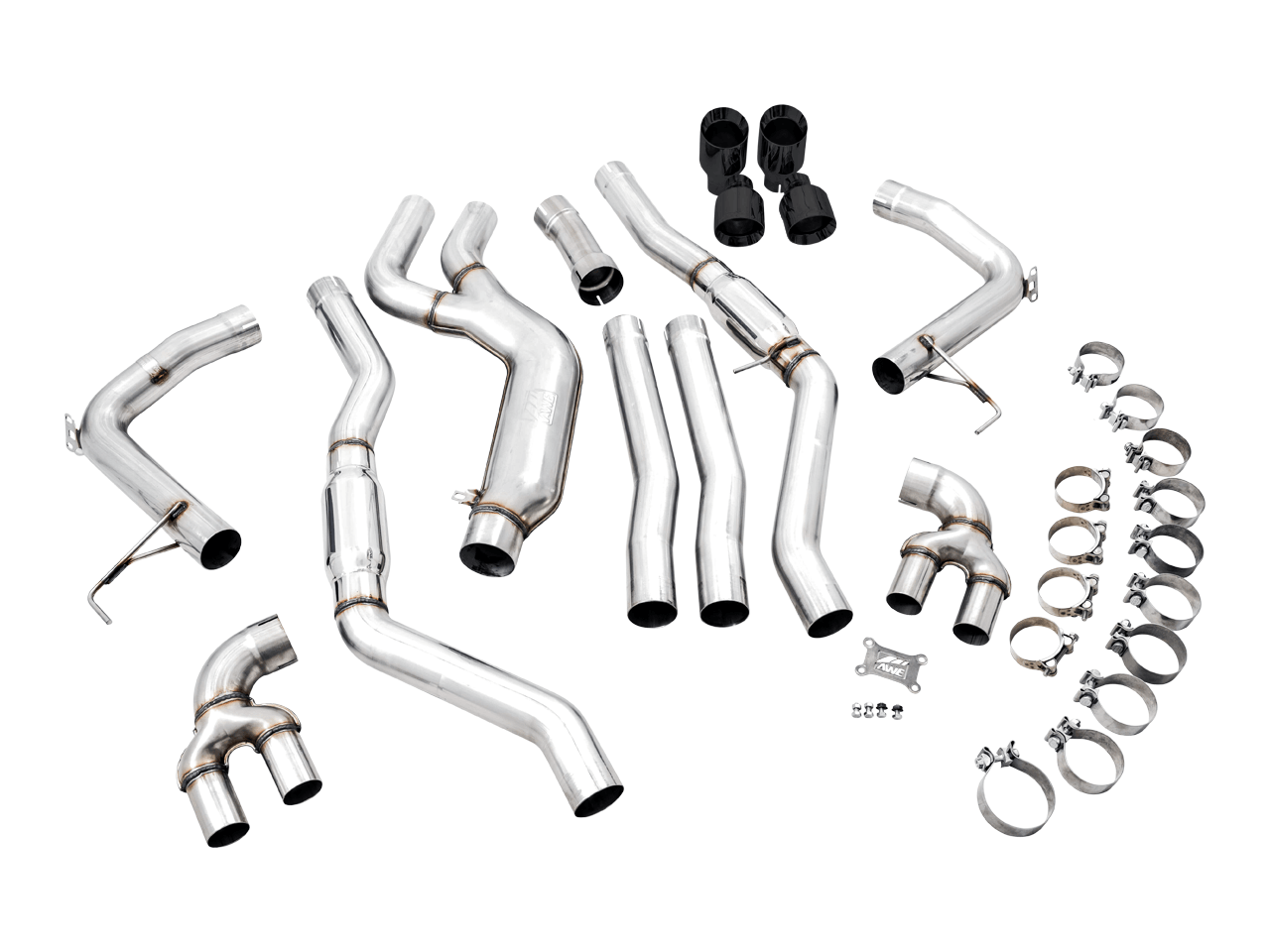 AWE Track Edition Exhaust for G2X M340i - M440i - Diamond Black Tips - Apollo Off-Road