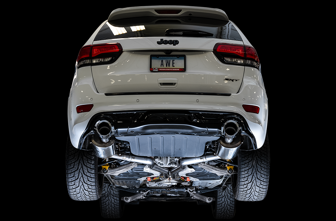 AWE Track Edition Exhaust for Jeep Grand Cherokee SRT - Chrome Silver Tips - Apollo Off-Road