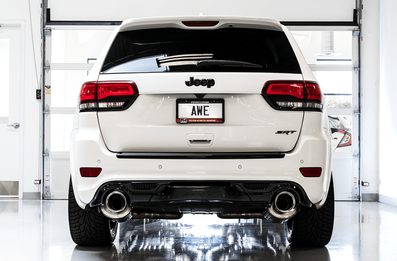 AWE Track Edition Exhaust for Jeep Grand Cherokee SRT - Diamond Black Tips - Apollo Off-Road