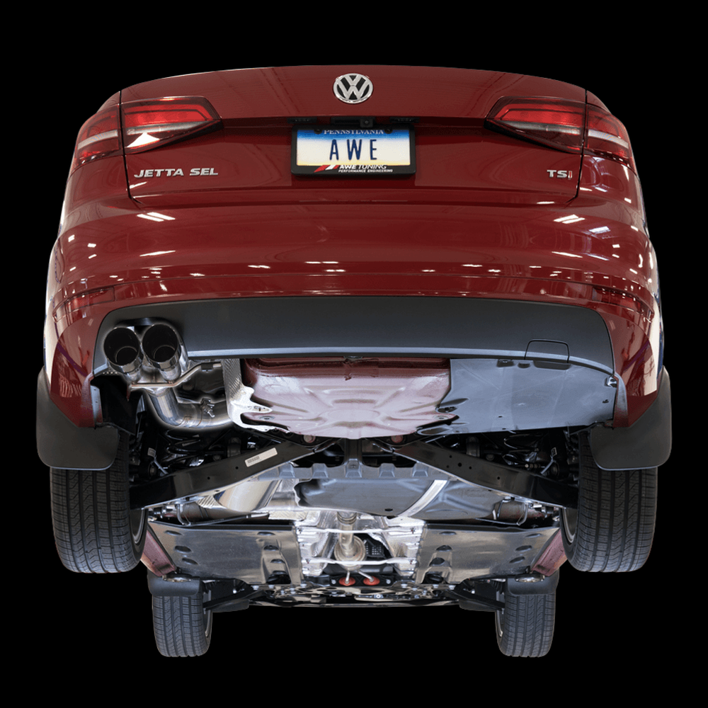 AWE Track Edition Exhaust for MK6 GLI 2.0T - MK6 Jetta 1.8T - Diamond Black Tips - Apollo Off-Road