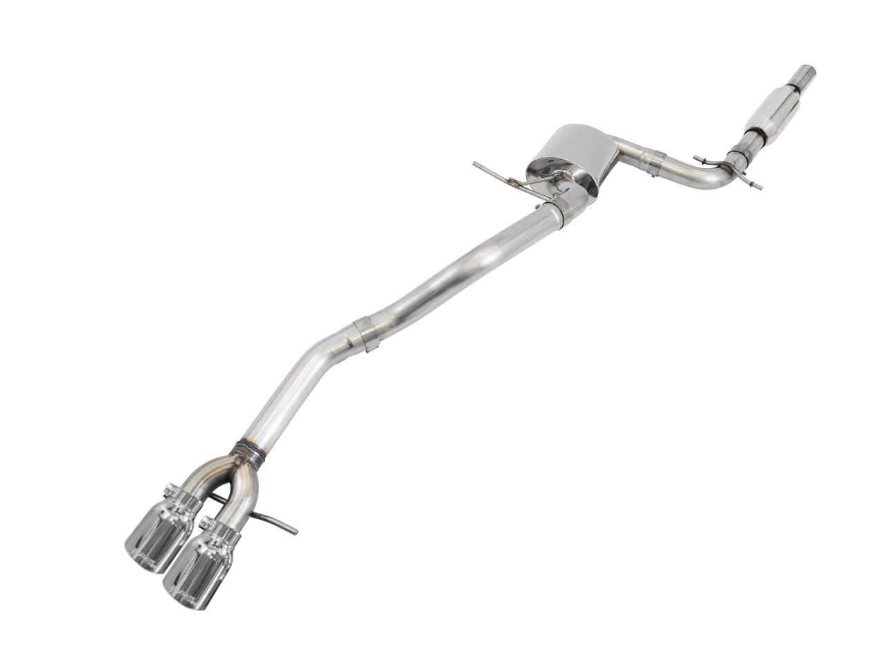 AWE Track Edition Exhaust for MK6 Jetta 2.5L - Chrome Silver Tips - Apollo Off-Road