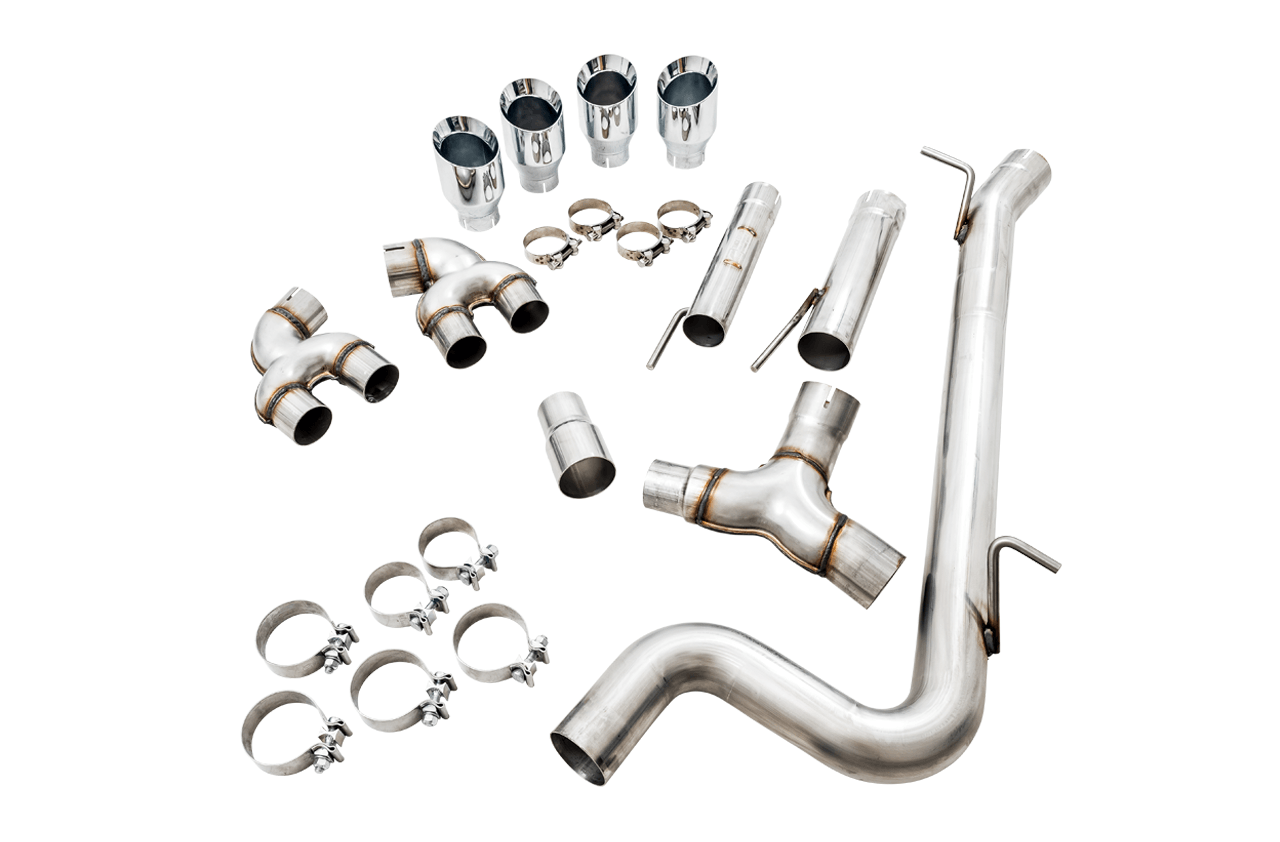 AWE Track Edition Exhaust for MK7 Golf R - Chrome Silver Tips, 102mm - Apollo Off-Road