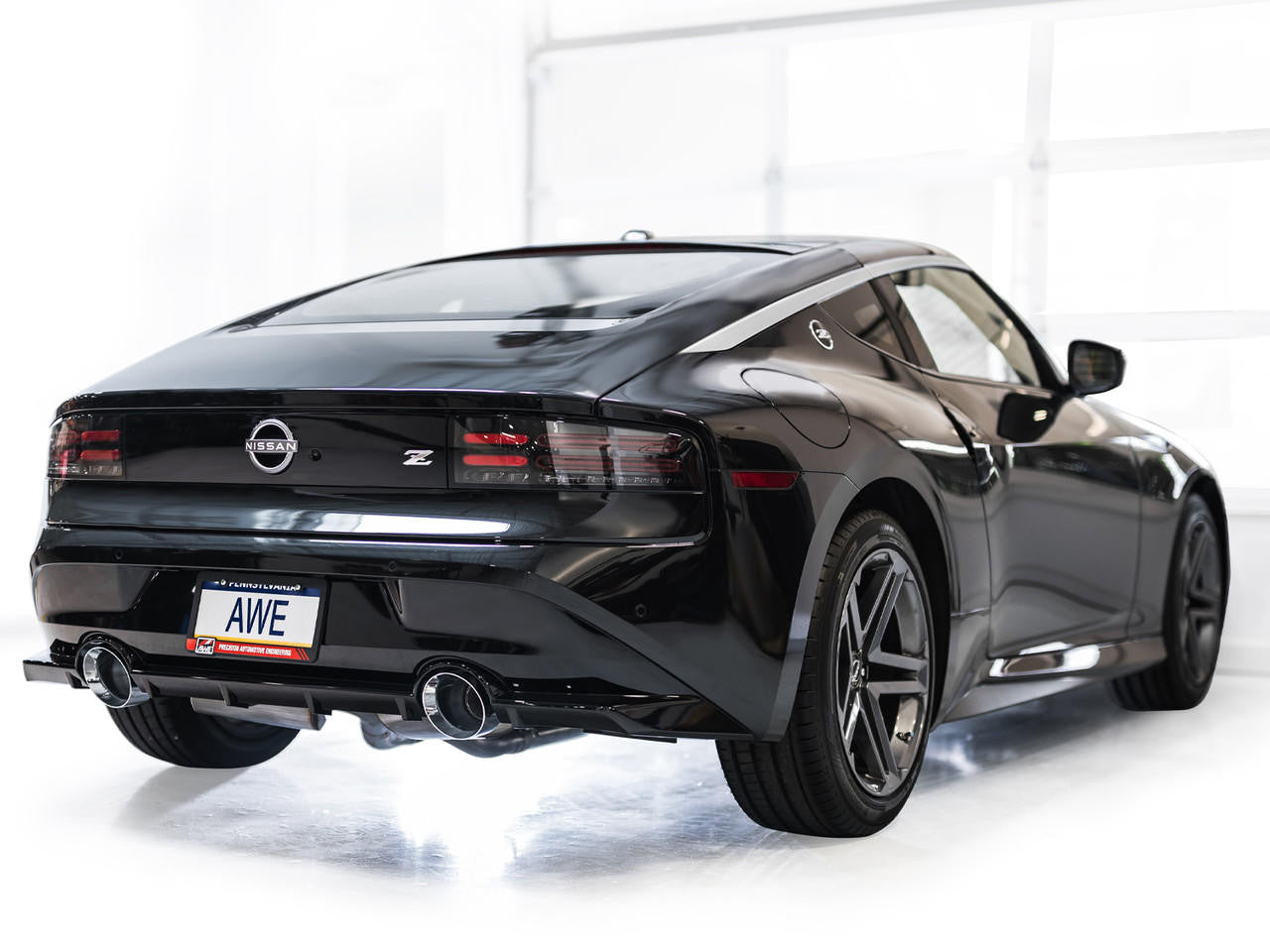 AWE Track Edition Exhaust for Nissan Z - Chrome Silver Tips - Apollo Off-Road