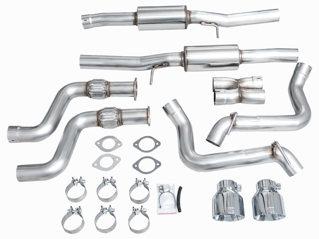AWE Track Edition Exhaust for Nissan Z - Chrome Silver Tips - Apollo Off-Road