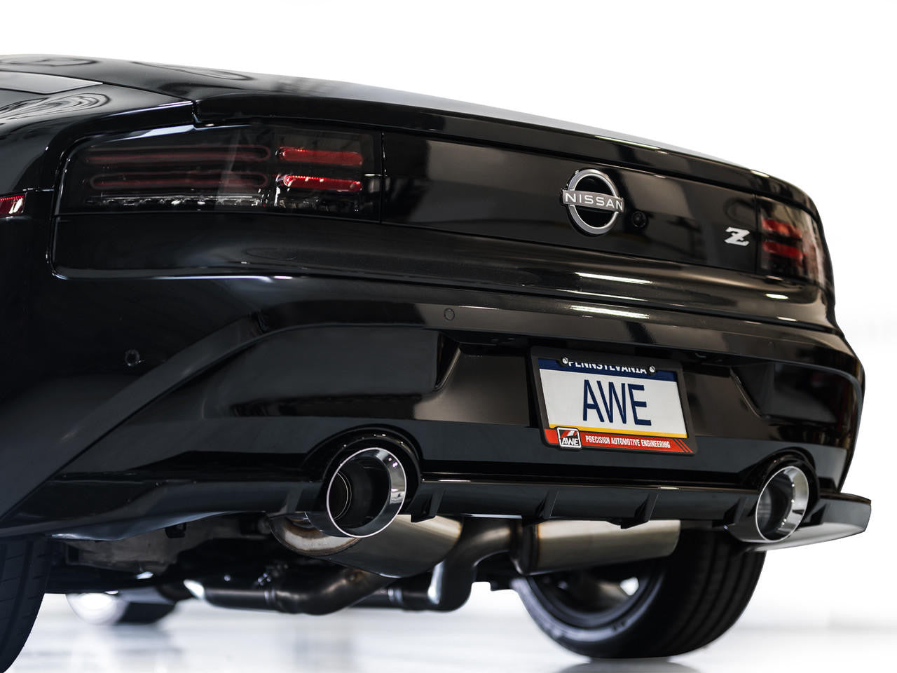 AWE Track Edition Exhaust for Nissan Z - Chrome Silver Tips - Apollo Off-Road