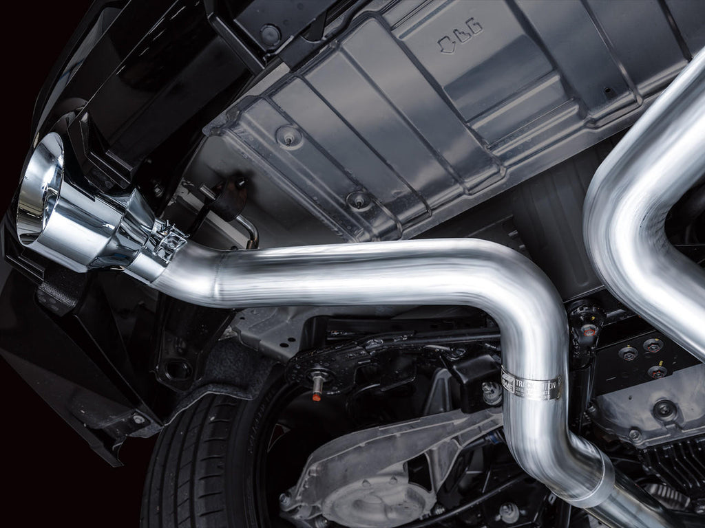 AWE Track Edition Exhaust for Nissan Z - Chrome Silver Tips - Apollo Off-Road