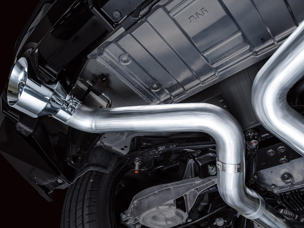AWE Track Edition Exhaust for Nissan Z - Chrome Silver Tips - Apollo Off-Road