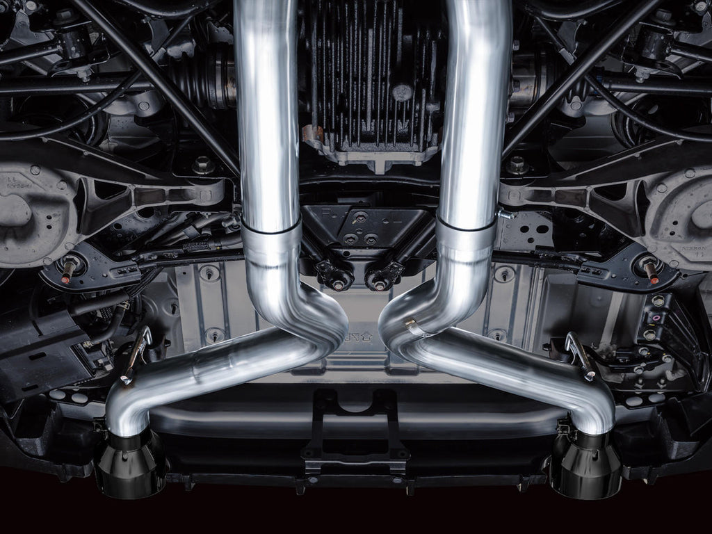 AWE Track Edition Exhaust for Nissan Z - Diamond Black Tips - Apollo Off-Road