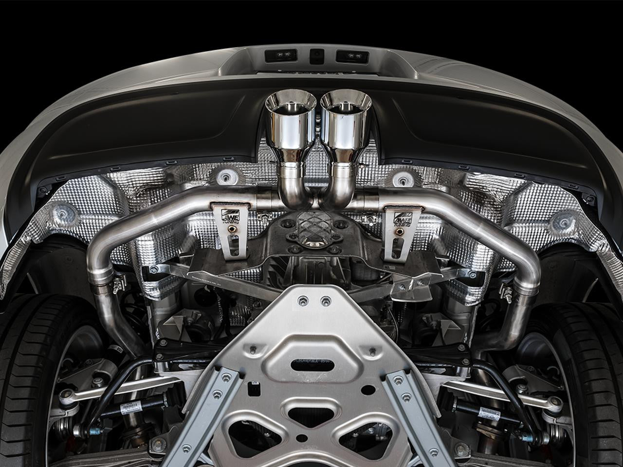 AWE Track Edition Exhaust for Porsche 718 Boxster - Cayman - Chrome Silver Tips - Apollo Off-Road