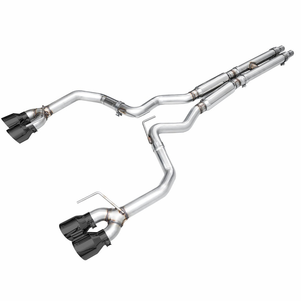 AWE Track Edition Exhaust for S650 Mustang GT Fastback - Quad Diamond Black Tips - Apollo Off-Road