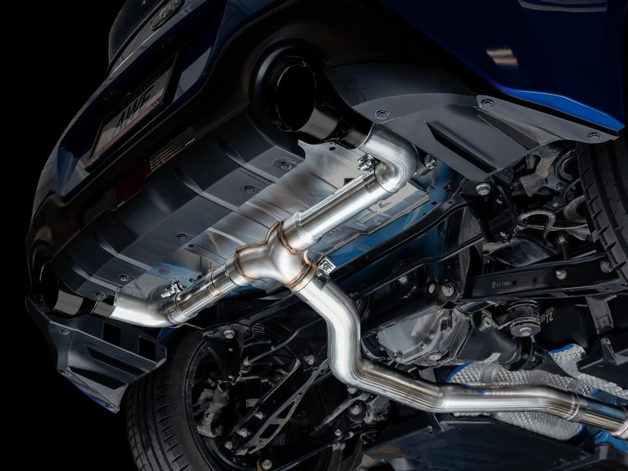 AWE Track Edition Exhaust for Subaru BRZ - Toyota GR86 - Toyota 86 - Scion FR-S - Diamond Black Tips - Apollo Off-Road