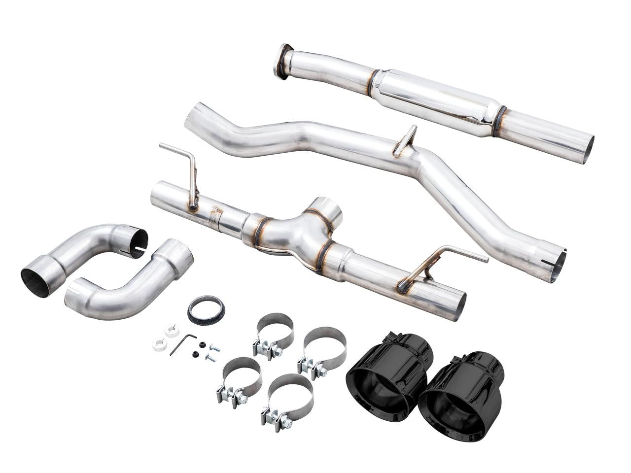 AWE Track Edition Exhaust for Subaru BRZ - Toyota GR86 - Toyota 86 - Scion FR-S - Diamond Black Tips - Apollo Off-Road