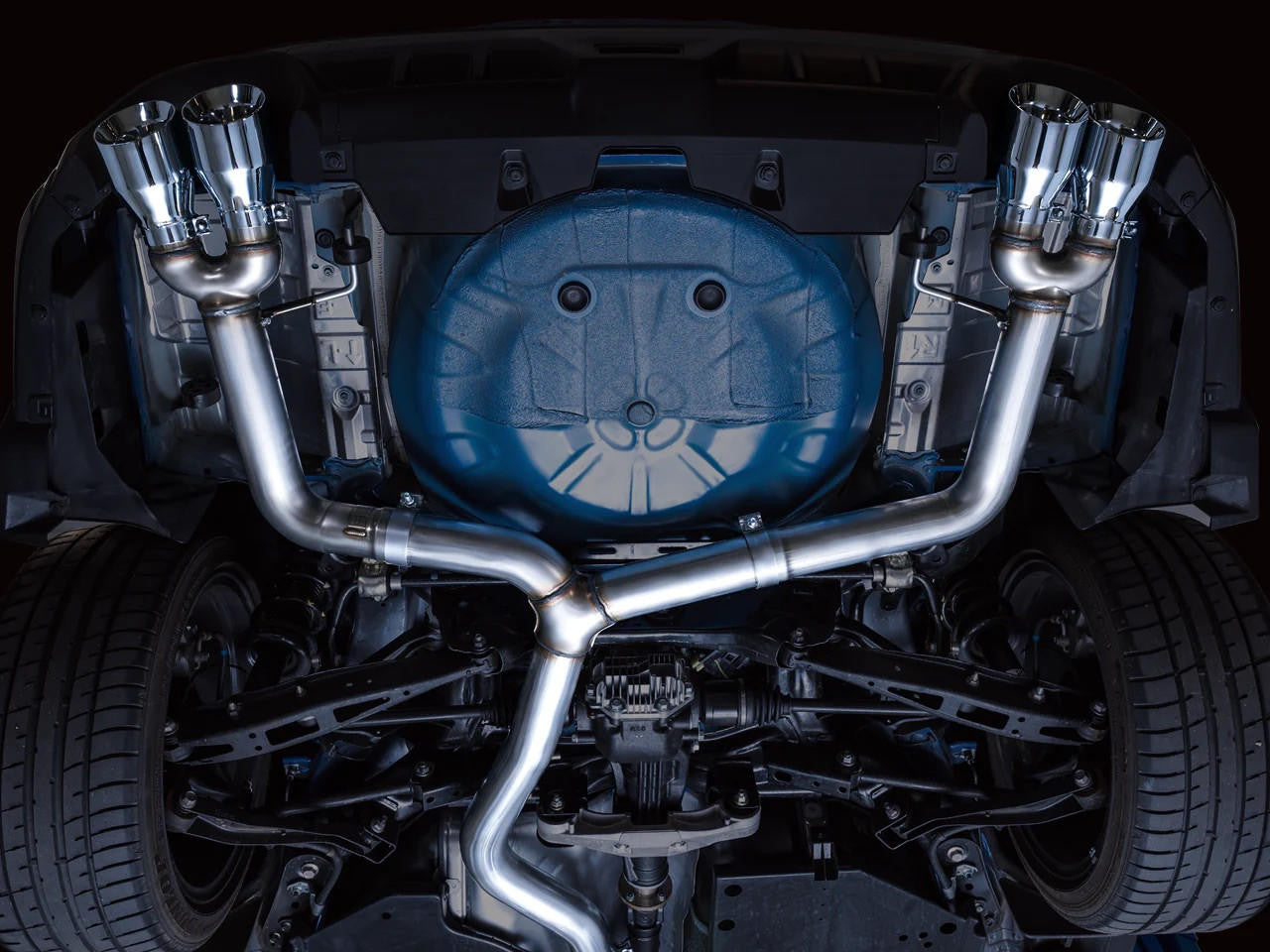 AWE Track Edition Exhaust for VB Subaru WRX - Chrome Silver Tips - Apollo Off-Road