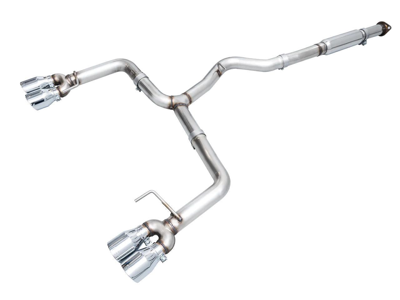 AWE Track Edition Exhaust for VB Subaru WRX - Chrome Silver Tips - Apollo Off-Road